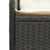 3 Piece Garden Sofa Set with Cushions Black Poly Rattan
