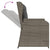 3 Piece Garden Sofa Set with Cushions Grey Poly Rattan