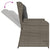 3 Piece Garden Sofa Set with Cushions Grey Poly Rattan