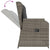 3 Piece Garden Lounge Set with Cushions Grey Poly Rattan