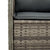 3 Piece Garden Lounge Set with Cushions Grey Poly Rattan