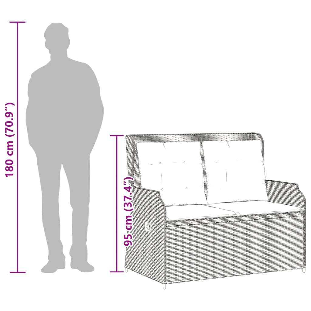 3 Piece Garden Lounge Set with Cushions Grey Poly Rattan