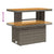 3 Piece Garden Lounge Set with Cushions Grey Poly Rattan