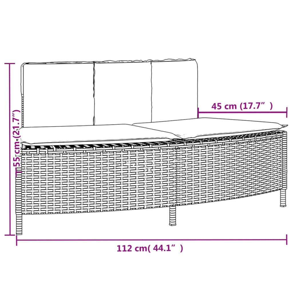 Hot Tub Surround Black Poly Rattan and Solid Wood Acacia