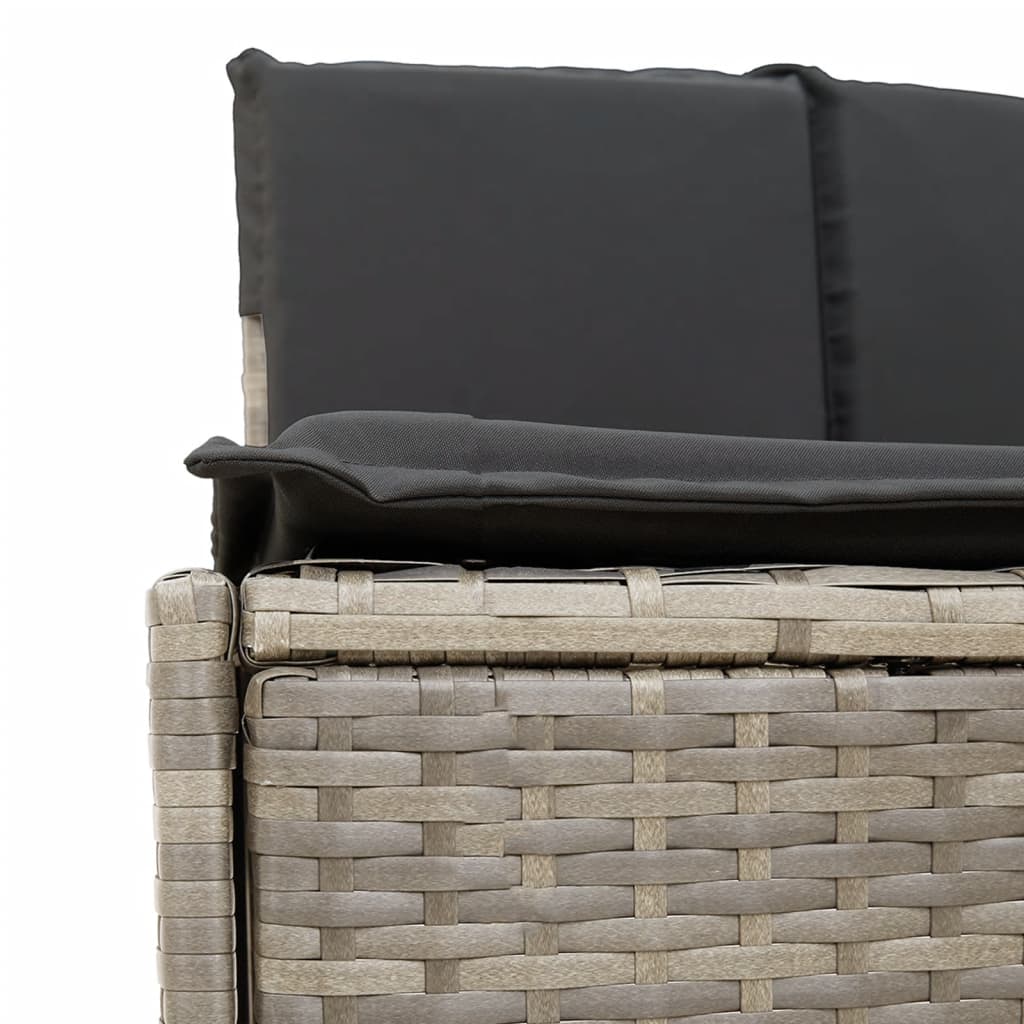 Hot Tub Surround Grey Poly Rattan and Solid Wood Acacia