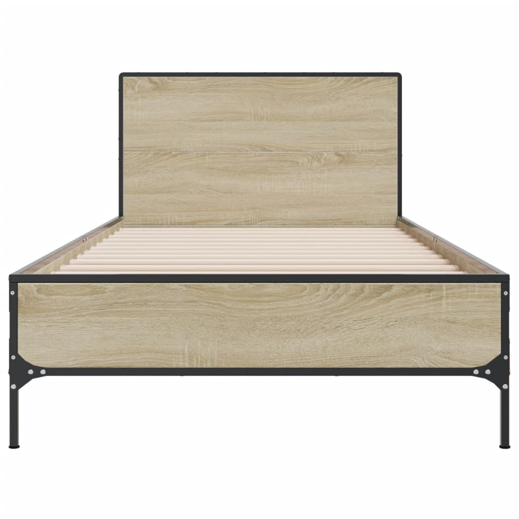 Bed Frame without Mattress Sonoma Oak 90x190 cm