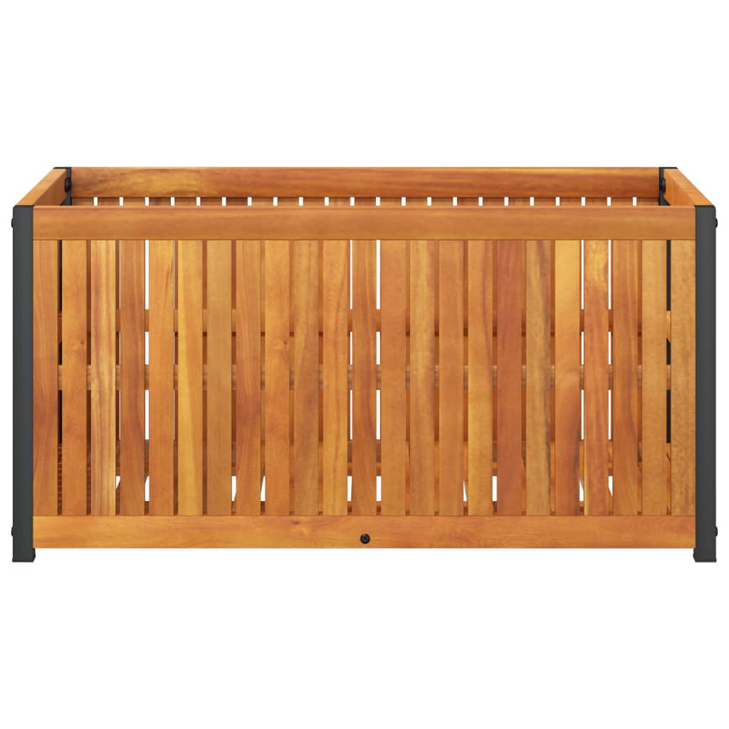 Garden Planter 85x45x44 cm Solid Wood Acacia and Steel