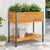 Garden Planter with Shelf 80x45x80 cm Solid Wood Acacia and Steel