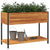 Garden Planter with Shelf 110x45x80 cm Solid Wood Acacia and Steel