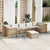 8 Piece Garden Sofa Set with Cushions Beige Poly Rattan