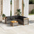 6 Piece Garden Sofa Set with Cushions Grey Poly Rattan