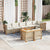 9 Piece Garden Sofa Set with Cushions Beige Poly Rattan