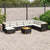 9 Piece Garden Sofa Set with Cushions Black Poly Rattan