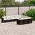 10 Piece Garden Sofa Set with Cushions Black Poly Rattan