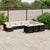 11 Piece Garden Sofa Set with Cushions Black Poly Rattan