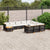 11 Piece Garden Sofa Set with Cushions Black Poly Rattan