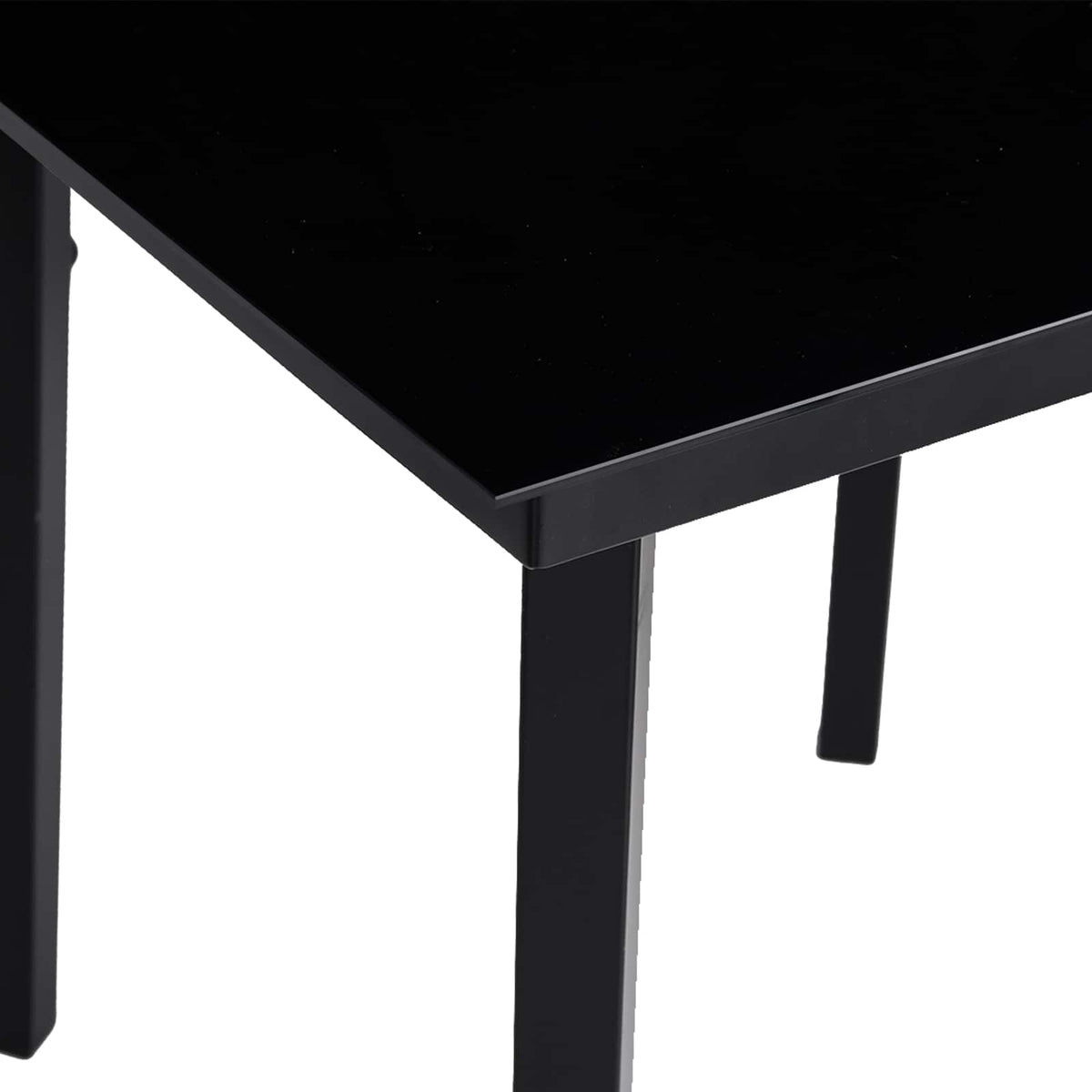 Garden Dining Set with Cushion 5 pcs Black Poly Rattan