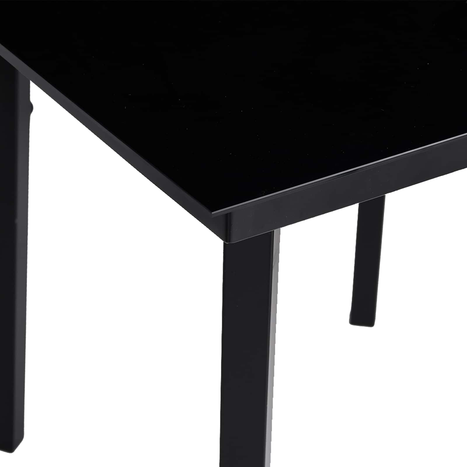 Garden Dining Set with Cushion 5 pcs Black Poly Rattan