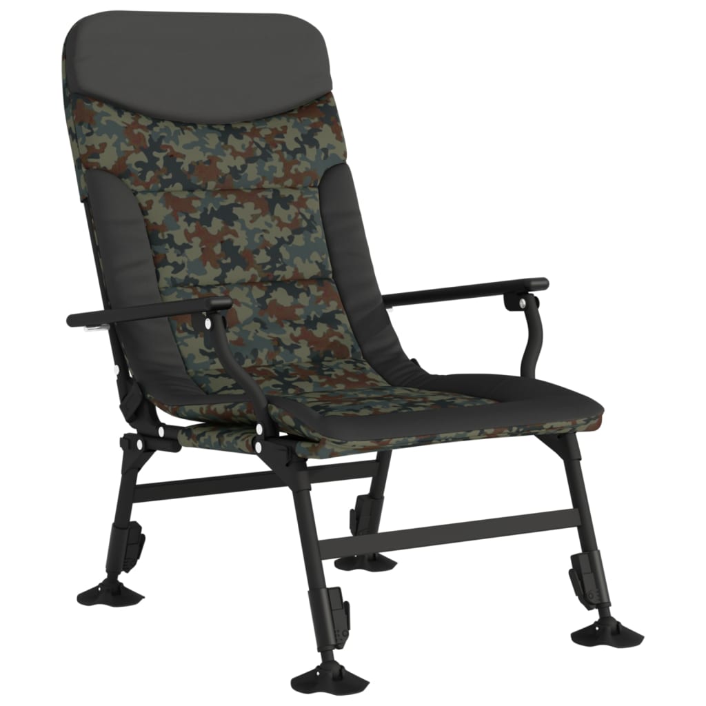 Fishing Chair with Armrest Foldable Camouflage