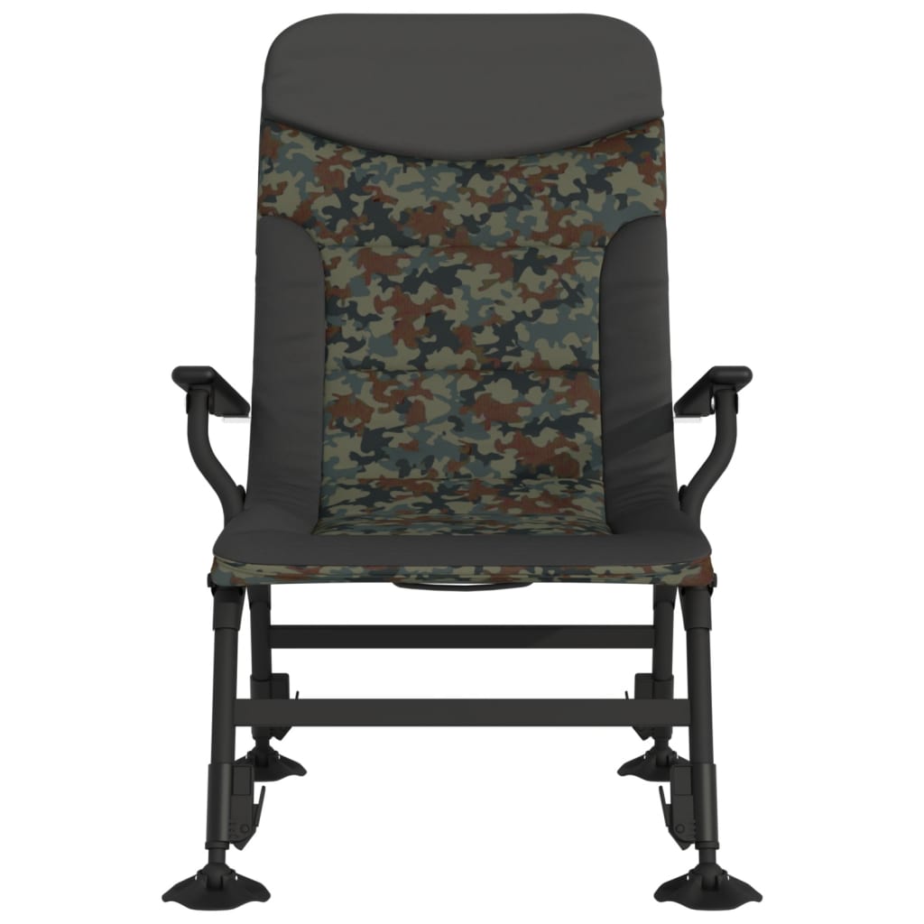 Fishing Chair with Armrest Foldable Camouflage