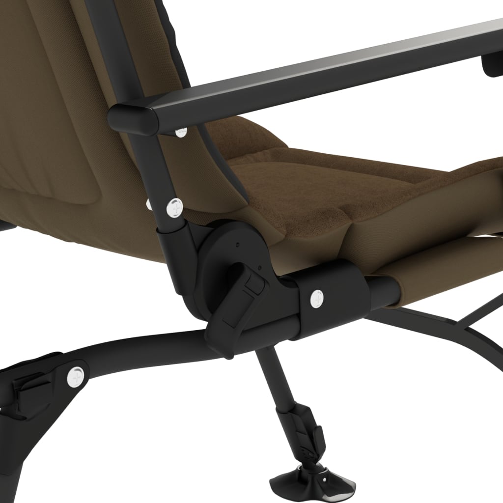 Fishing Chair with Armrest Foldable Taupe