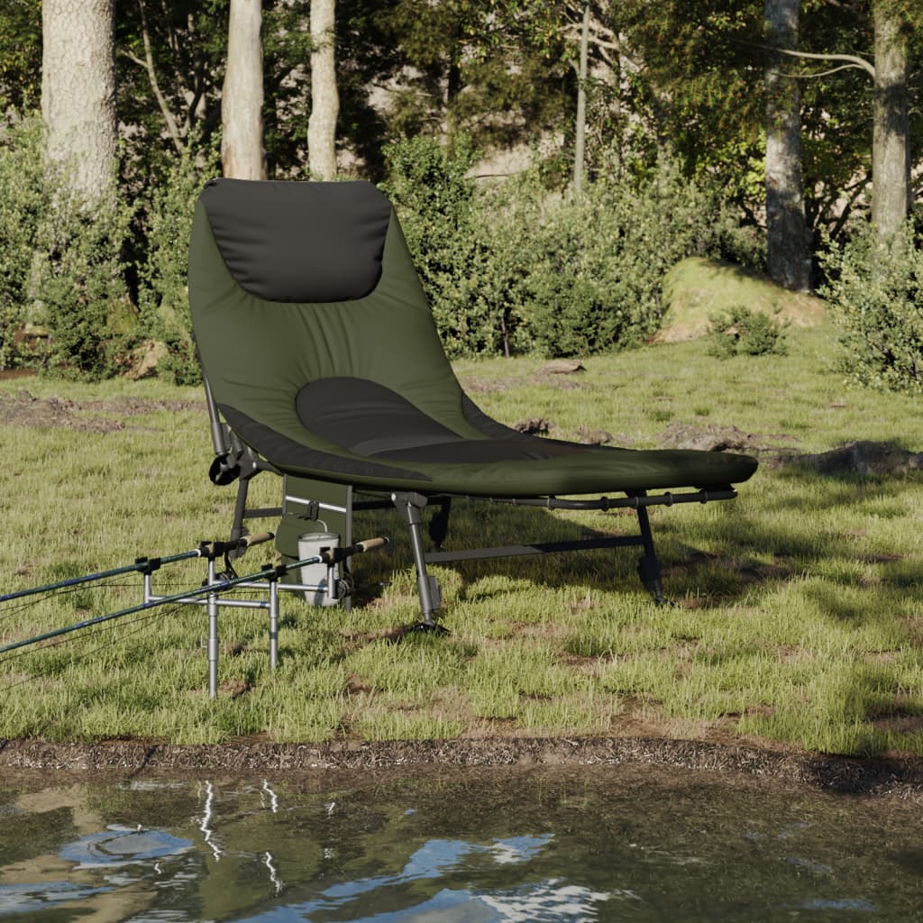 Fishing Bed with Adjustable Mud Legs Foldable Green