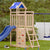 Play Tower with Rockwall 110.5x52.5x215cm Solid Wood Pine