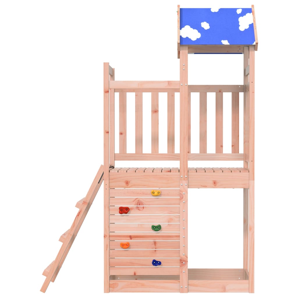 Play Tower with Rockwall 110.5x52.5x215cm Solid Wood Douglas Fir