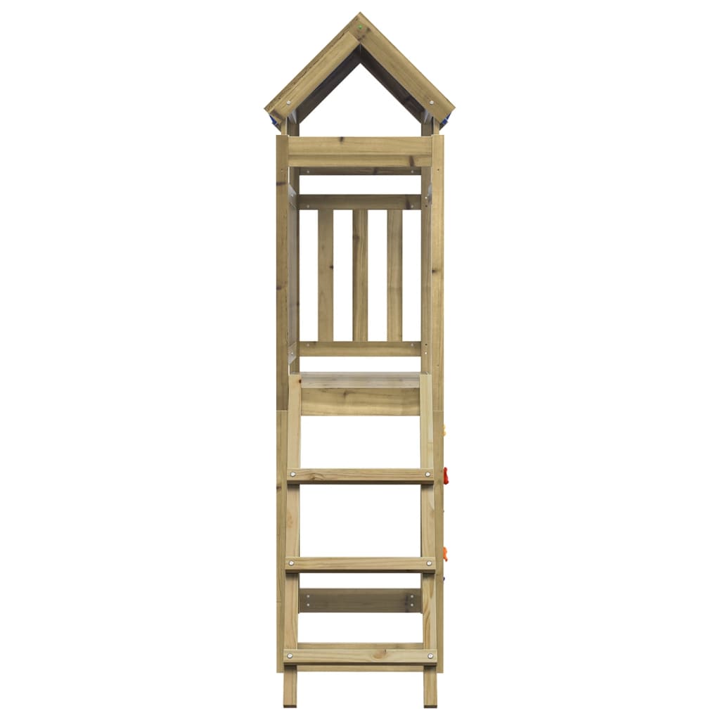 Play Tower with Rockwall 110.5x52.5x215cm Impregnated Wood Pine