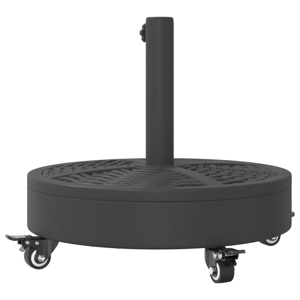 Parasol Base with Wheels for Ø38 / 48 mm Poles 27 kg Round