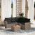 6 Piece Garden Sofa Set with Cushions Grey Poly Rattan