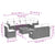 9 Piece Garden Sofa Set with Cushions Grey Poly Rattan