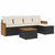 6 Piece Garden Sofa Set with Cushions Black Poly Rattan