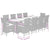 11 Piece Garden Dining Set with Cushions Black Poly Rattan