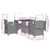 5 Piece Garden Dining Set with Cushions Black Poly Rattan
