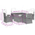 5 Piece Garden Dining Set with Cushions Grey Poly Rattan