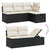 11 Piece Garden Sofa Set with Cushions Black Poly Rattan