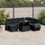 8 Piece Garden Sofa Set with Cushions Black Poly Rattan