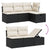 9 Piece Garden Sofa Set with Cushions Black Poly Rattan