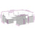 8 Piece Garden Sofa Set with Cushions Black Poly Rattan
