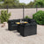 8 Piece Garden Sofa Set with Cushions Black Poly Rattan