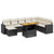 9 Piece Garden Sofa Set with Cushions Black Poly Rattan