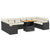 11 Piece Garden Sofa Set with Cushions Black Poly Rattan