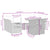 7 Piece Garden Sofa Set with Cushions Beige Poly Rattan