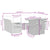 7 Piece Garden Sofa Set with Cushions Grey Poly Rattan