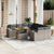 9 Piece Garden Sofa Set with Cushions Grey Poly Rattan
