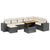 9 Piece Garden Sofa Set with Cushions Black Poly Rattan