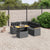 6 Piece Garden Sofa Set with Cushions Black Poly Rattan