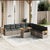 11 Piece Garden Sofa Set with Cushions Grey Poly Rattan