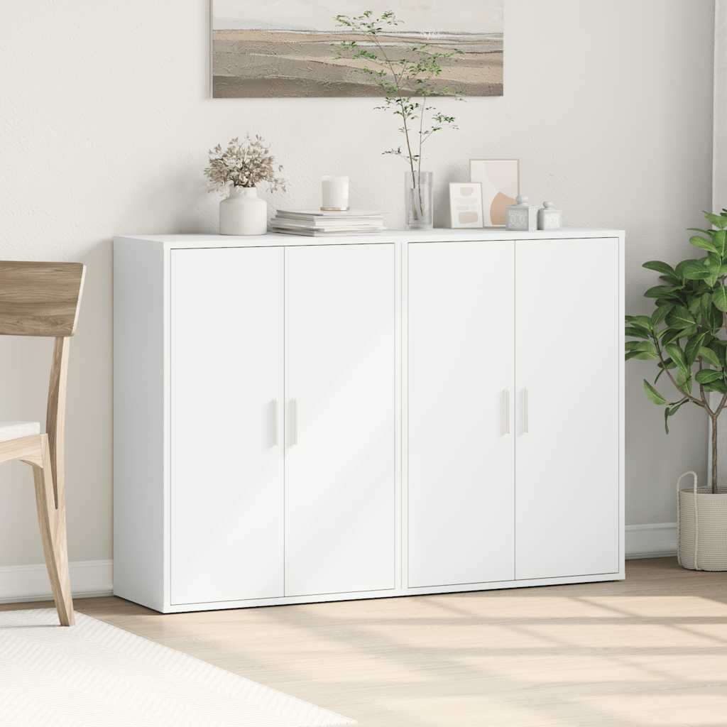 Sideboards 2 pcs White 60x31x84 cm Engineered Wood